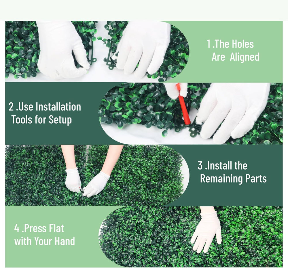 Grass Wall Panels 12 Pack 20"x20" High Density & Highly Realistic