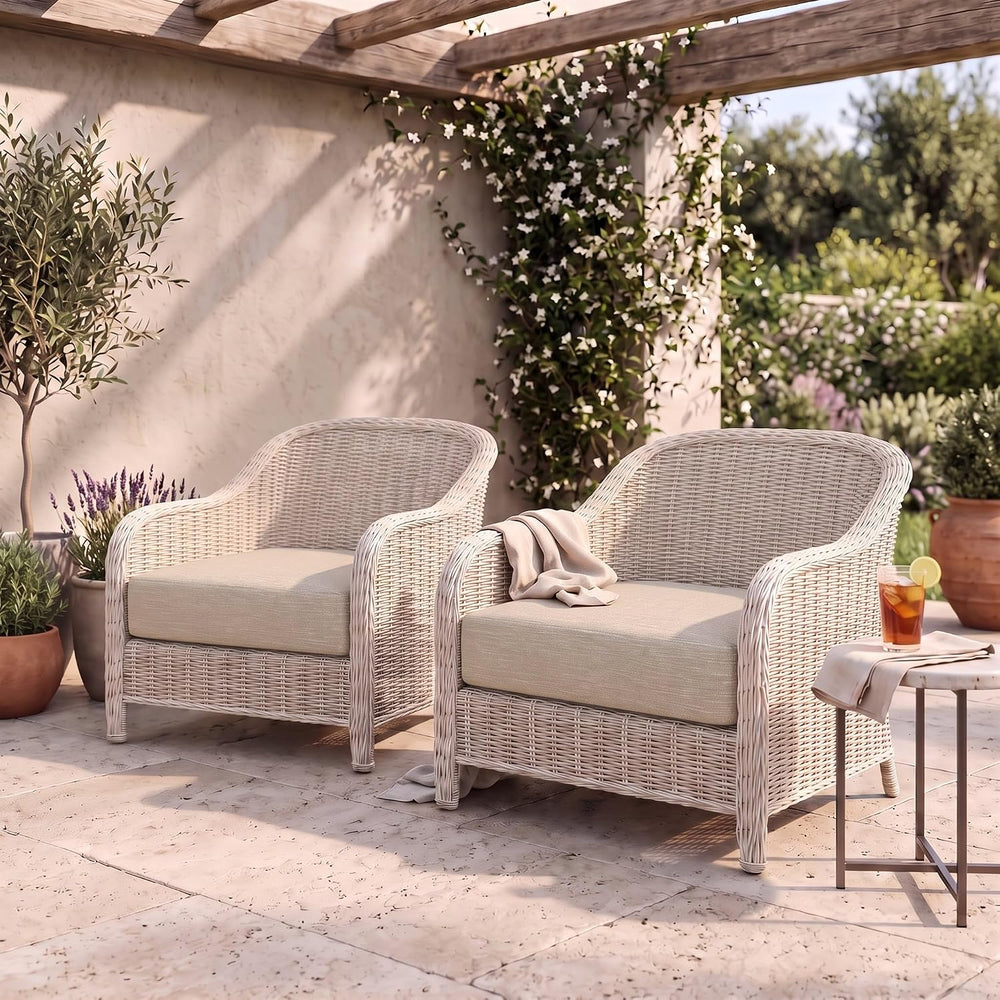 RSH DECOR Set of 2 Sunbrella Deep Seating Chair Cushions | 22" x 22&quot...