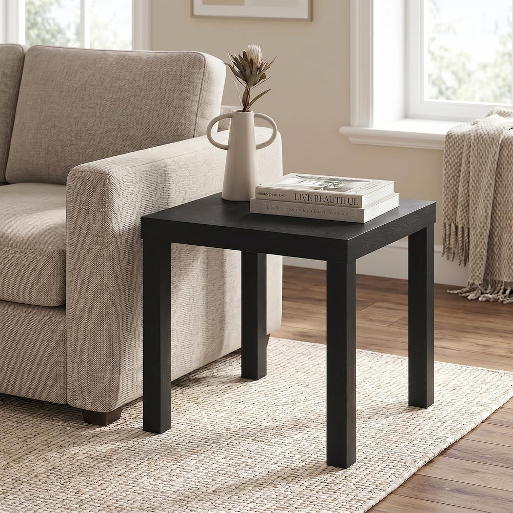 1.8 Thick Tabletop Square Modern End Table, Toolless Assembly Bedside Table, ...