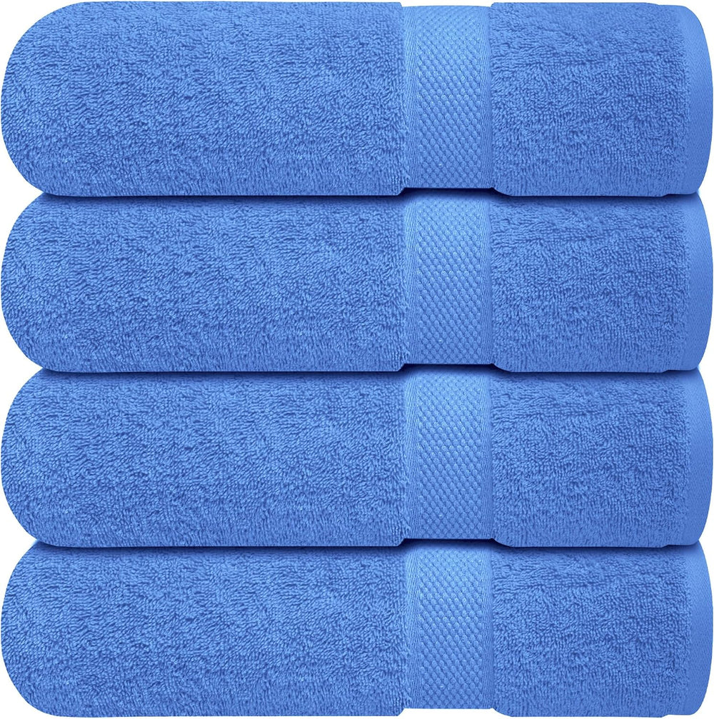 Infinitee Xclusives 100% Ring-Spun Cotton Bath Towels for Bathroom - Pack 4