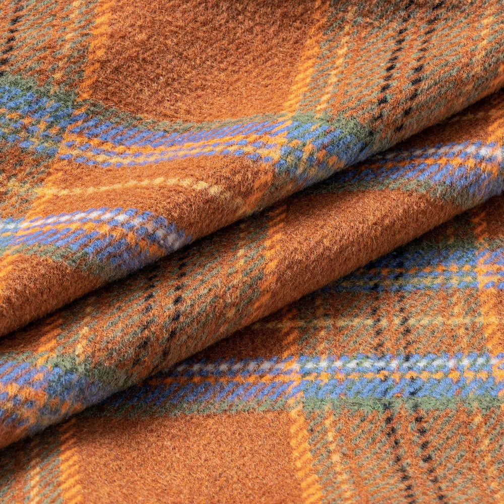MIULEE Fall Plaid Decorative Pillow Covers Set of 2 16x16 Orange