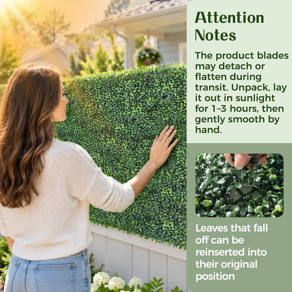 ODTORY Artificial Ivy Privacy Screen Fence Panel, Gradient Green 40X120 in