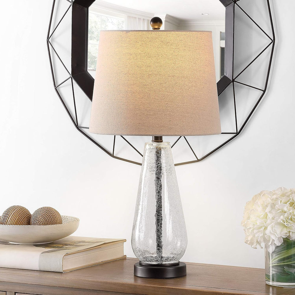 SAFAVIEH Naila Table Lamp, 25.5" Clear/Bronze TBL4256A
