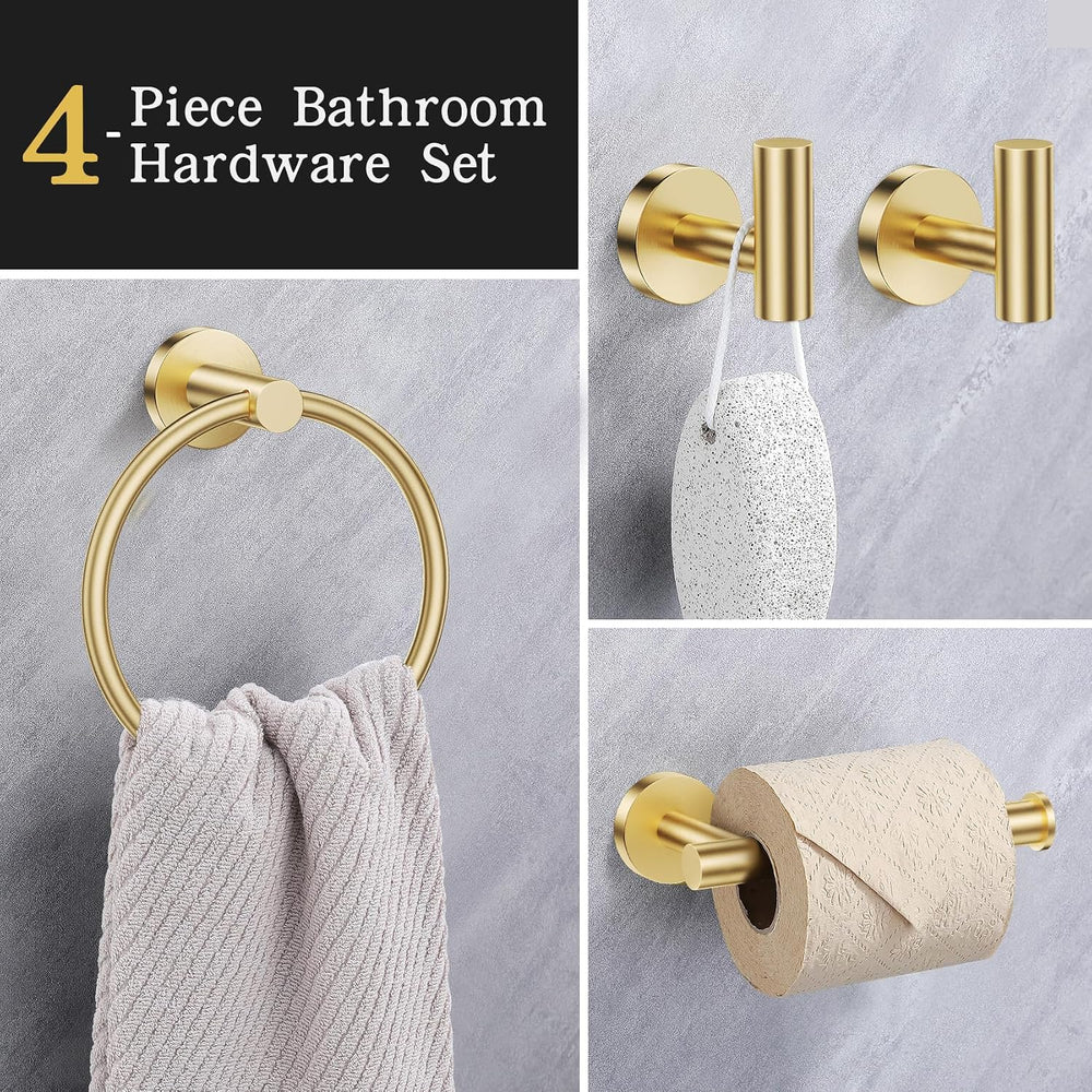 Lairuier Bathroom Hardware Set, 4-Piece Towel Holder Set Include Toilet Paper...