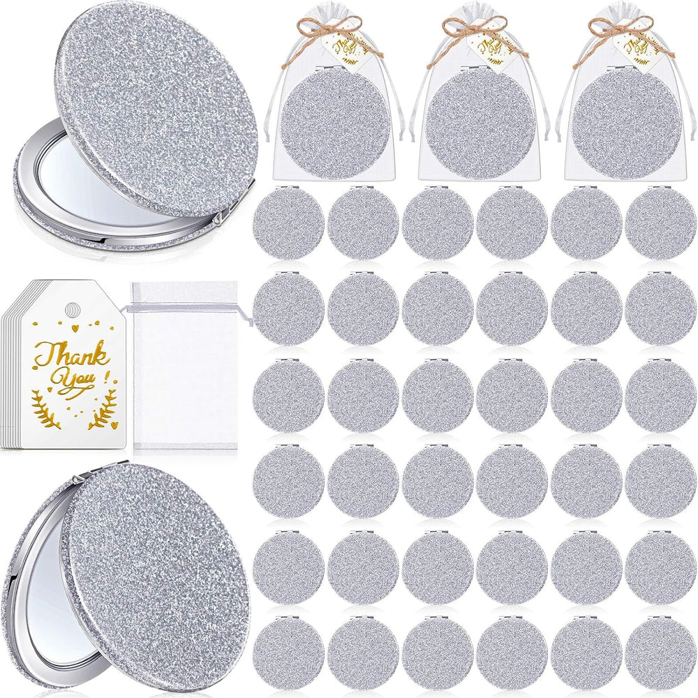 Chunful 30 Sets Compact Magnifying Mirrors Gifts with Thank You Card and Rope...