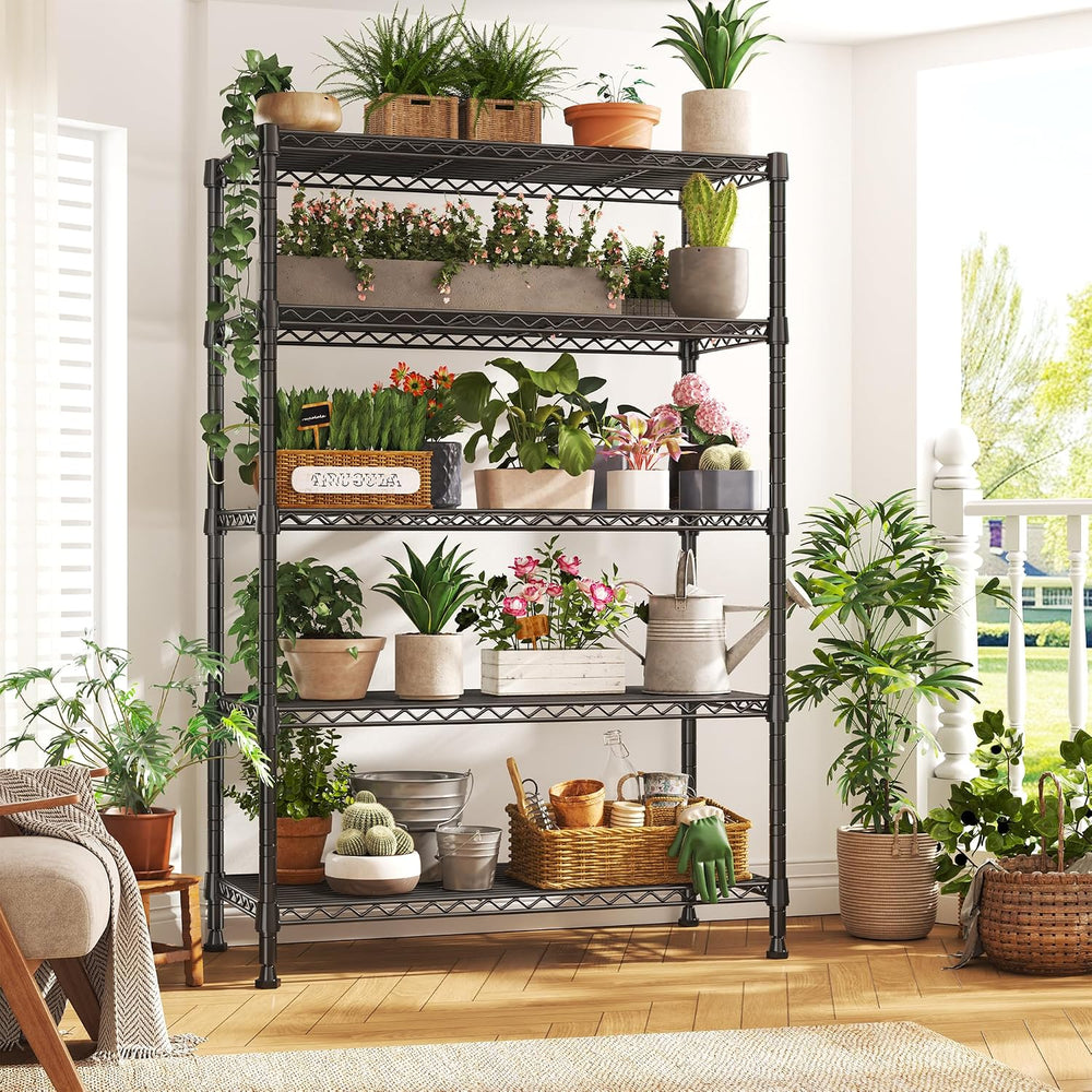 REIBII 31.5" W 5-Tier Storage Shelves, 1000 lbs, Adjustable, for Pantry