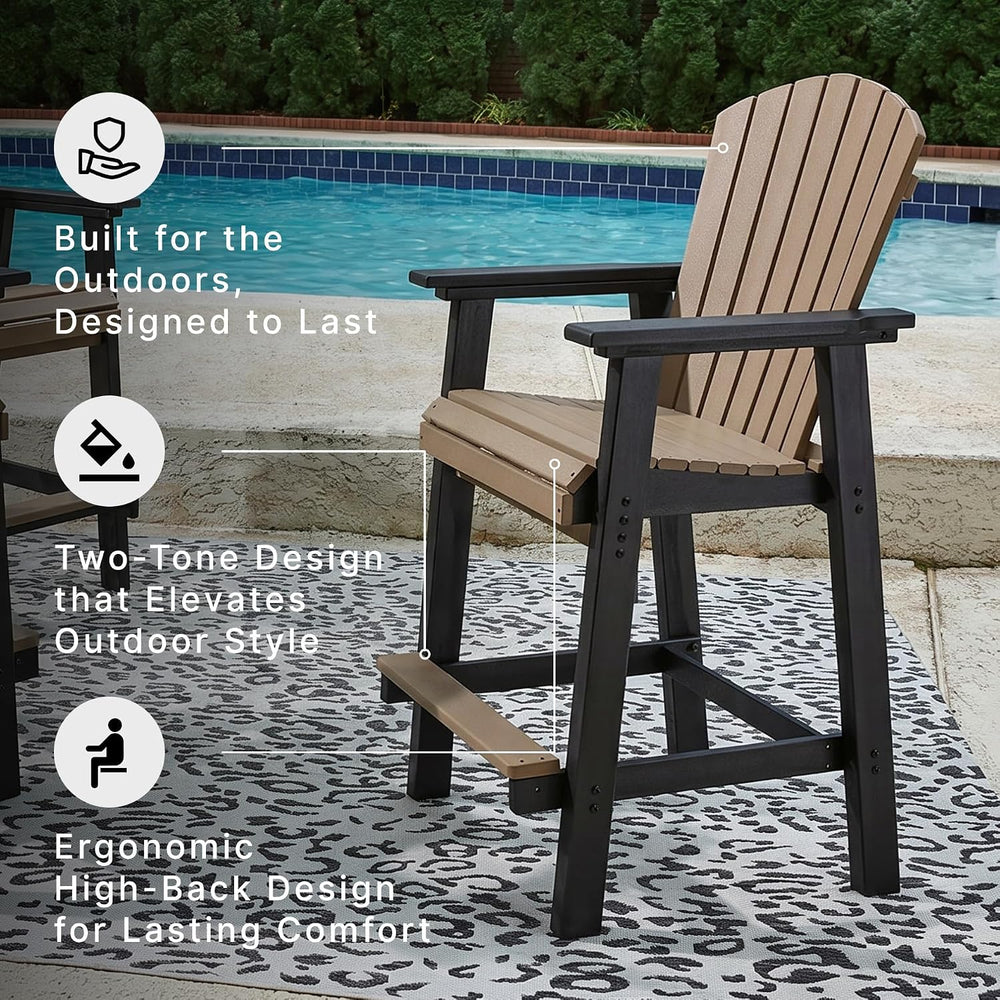 Signature Design by Ashley Fairen Trail 30" HDPE Durable Outdoor Barstoo...