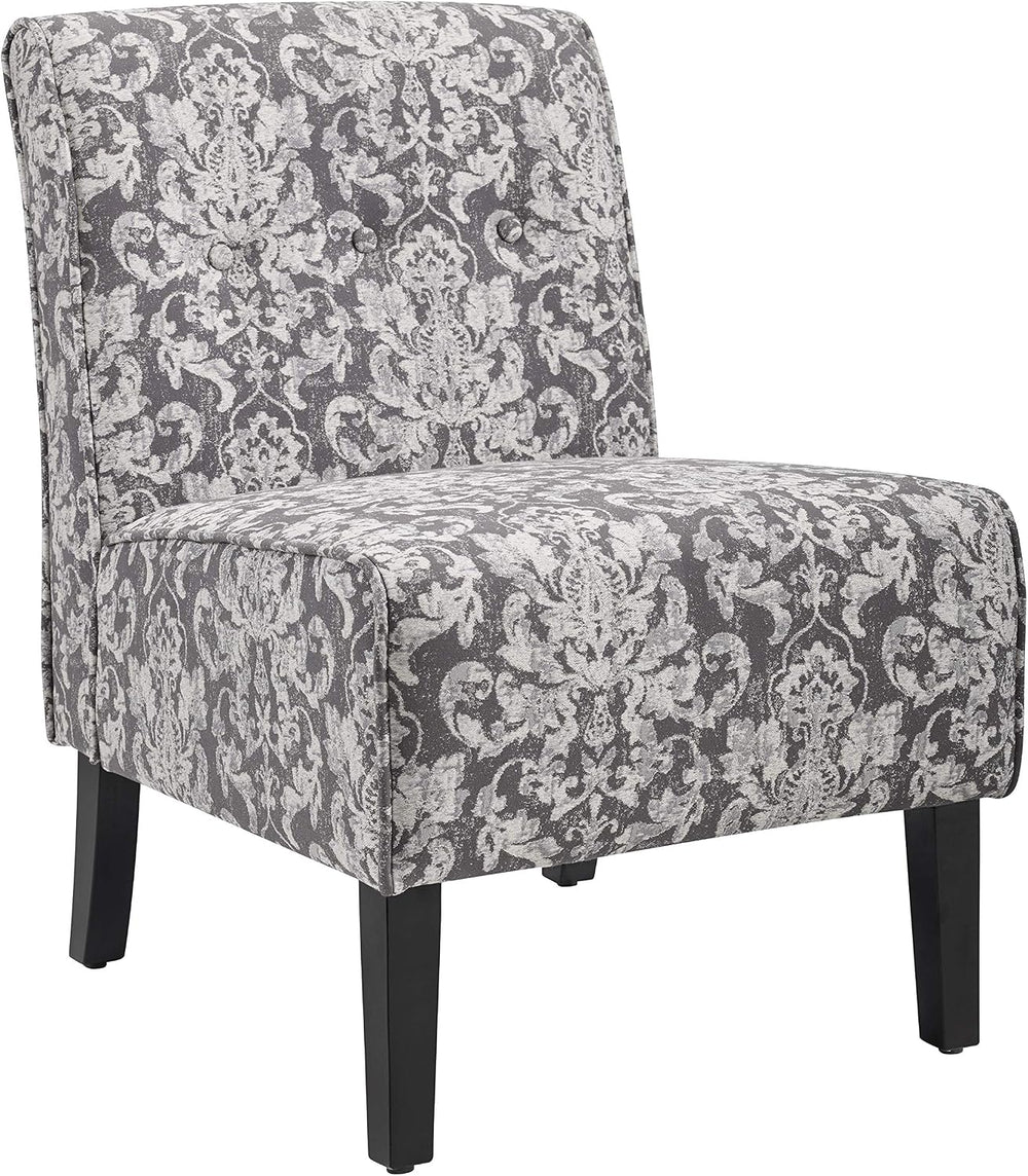 Linon Coco Accent Chair, Gray Damask
