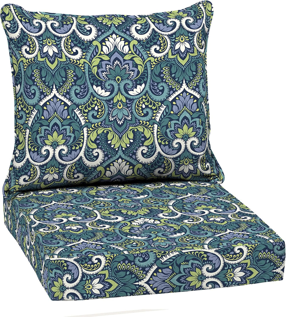 Arden Selections Outdoor Deep Seat Cushion Set, 22 x 24, Water Repellent, Fad...