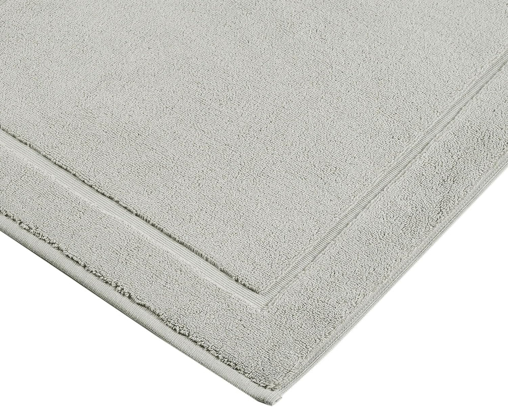 Hawmam Linen Ice Silver Bath Mats, 21 x 34 inches, Pack of 2-100% Ring Spun C...