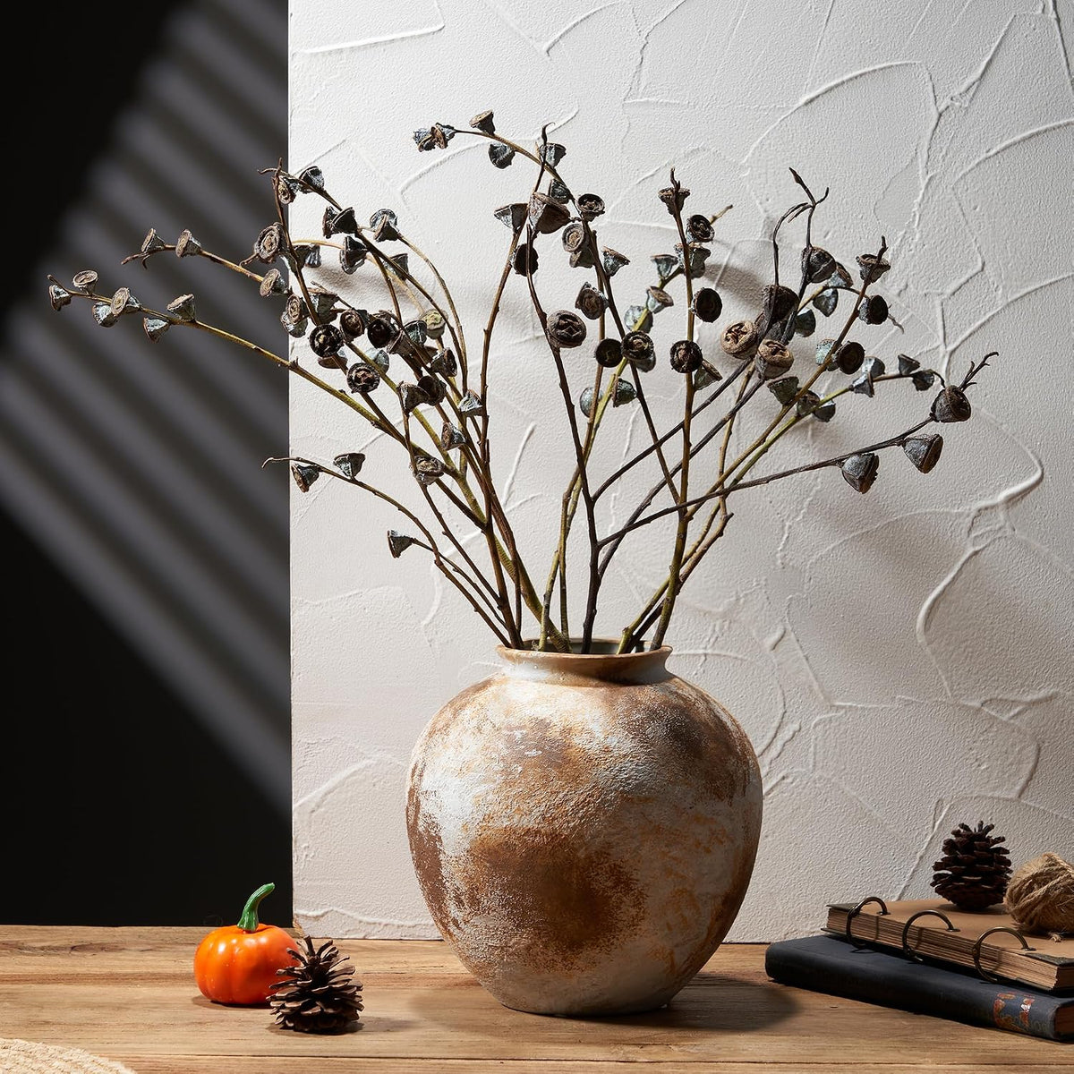 7.8 Inch Ceramic Vase, Stone Yellow