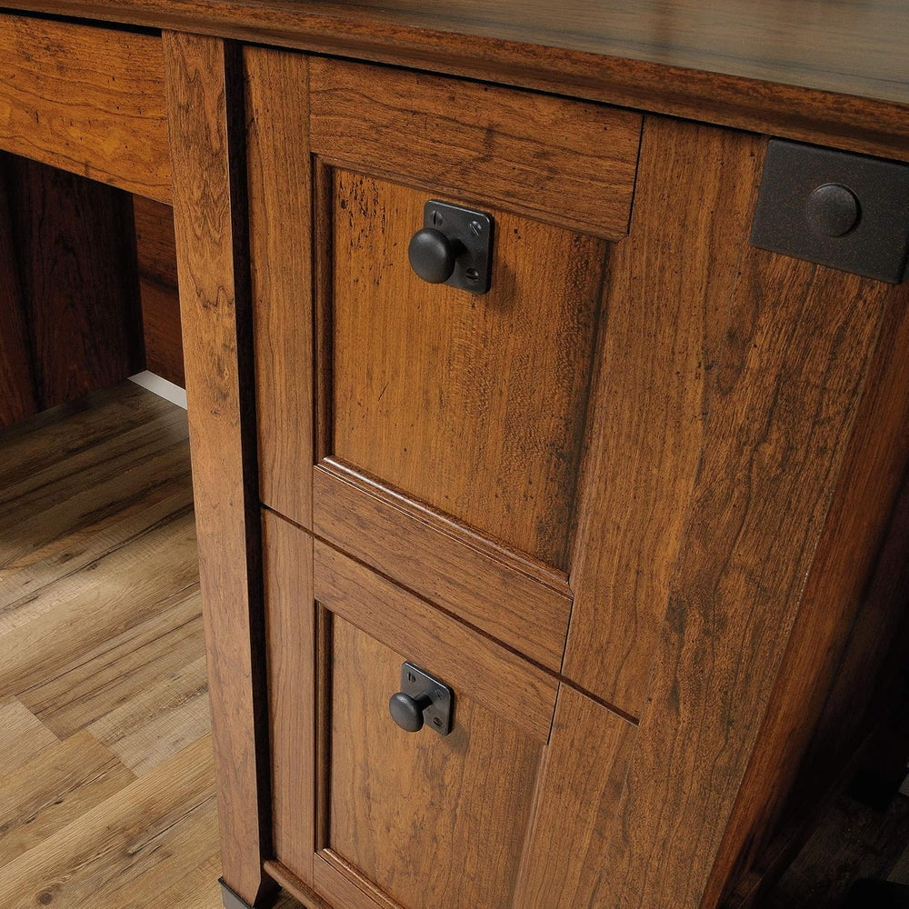 Sauder Carson Forge Rustic Vintage Computer Desk with Drawers Storage, in Was...