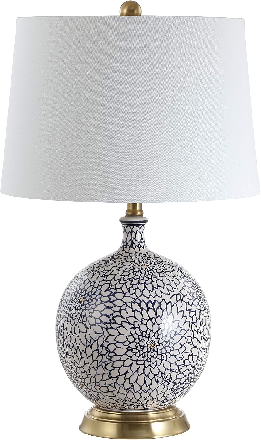 SAFAVIEH Lighting Orianna Table Lamp, 25″ Ceramic Blue/White TBL4104A