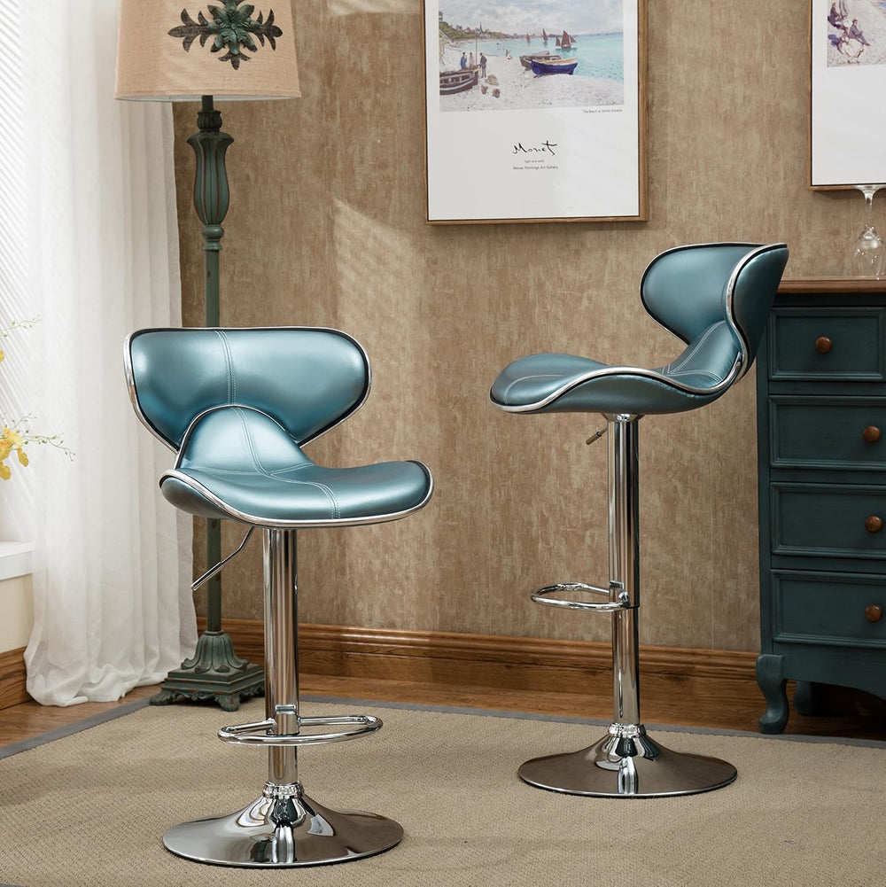 Roundhill Furniture Masaccio Cushioned Leatherette Upholstery Airlift Adjusta...