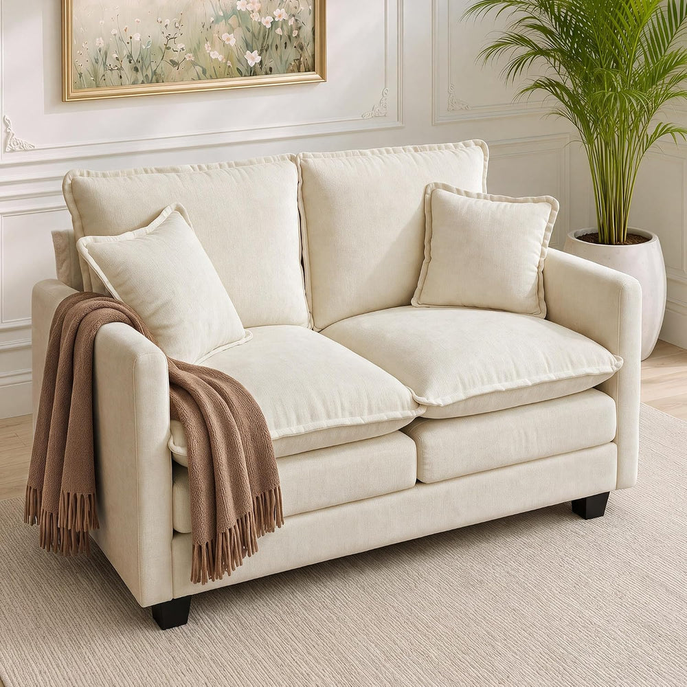 52" Loveseat Sofa, Cloud Love Seat Small Couches for Living Room