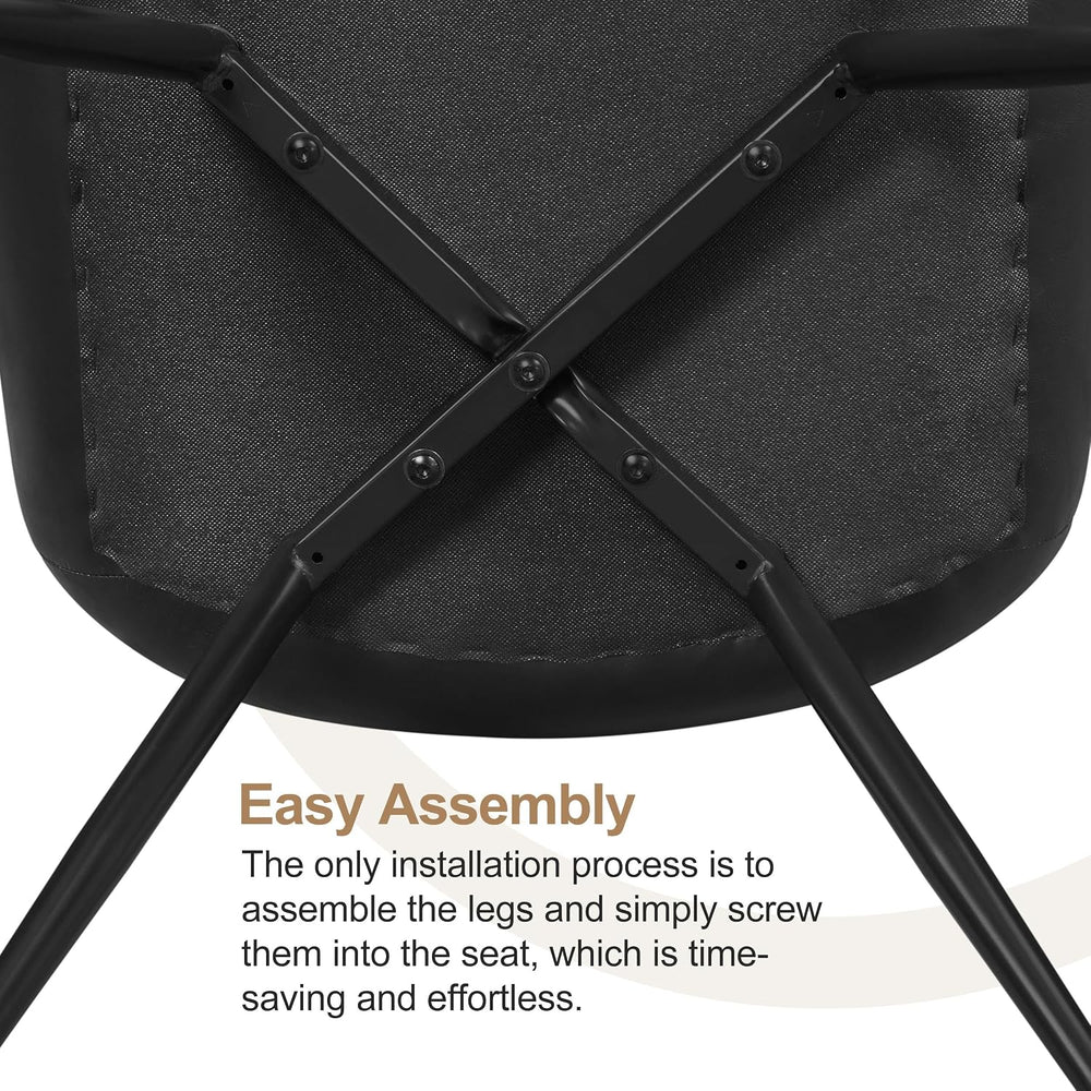 Yaheetech Dining Chairs Set of 6 Mid Century Modern Kitchen Chairs Black