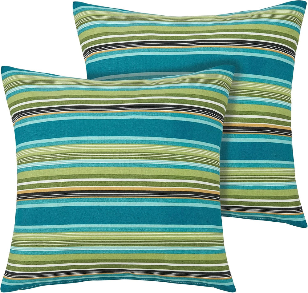 Throw Pillow with Insert, Set of 2, Outdoor Indoor Waterproof Decorative Pati...
