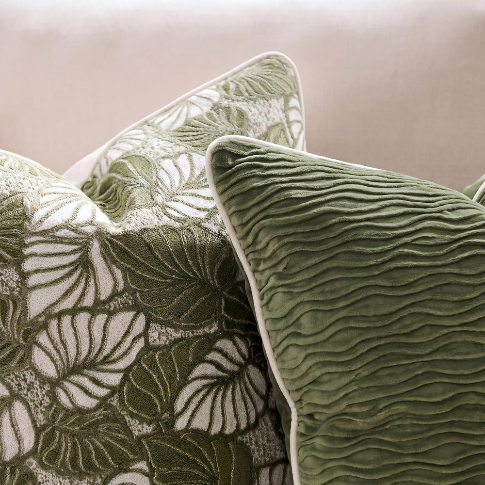 Moss Green Decorative Throw Pillow Covers 18"x18"