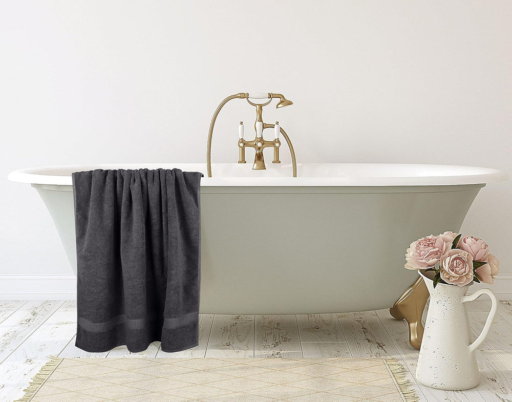 Utopia Towels Jumbo Bath Sheets, 2 Pack, 35x70 in, 600 GSM Cotton, Grey