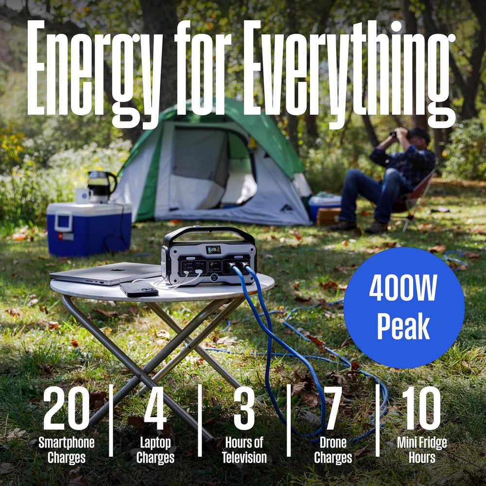 Westinghouse iGen400s 400 Watt, 183Wh Portable Power Station and Solar Genera...