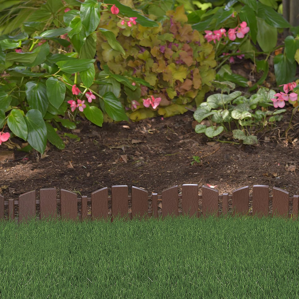 EasyFlex No-Dig Landscape Edging with Anchoring Spikes, 4.5 in. Tall Decorati...
