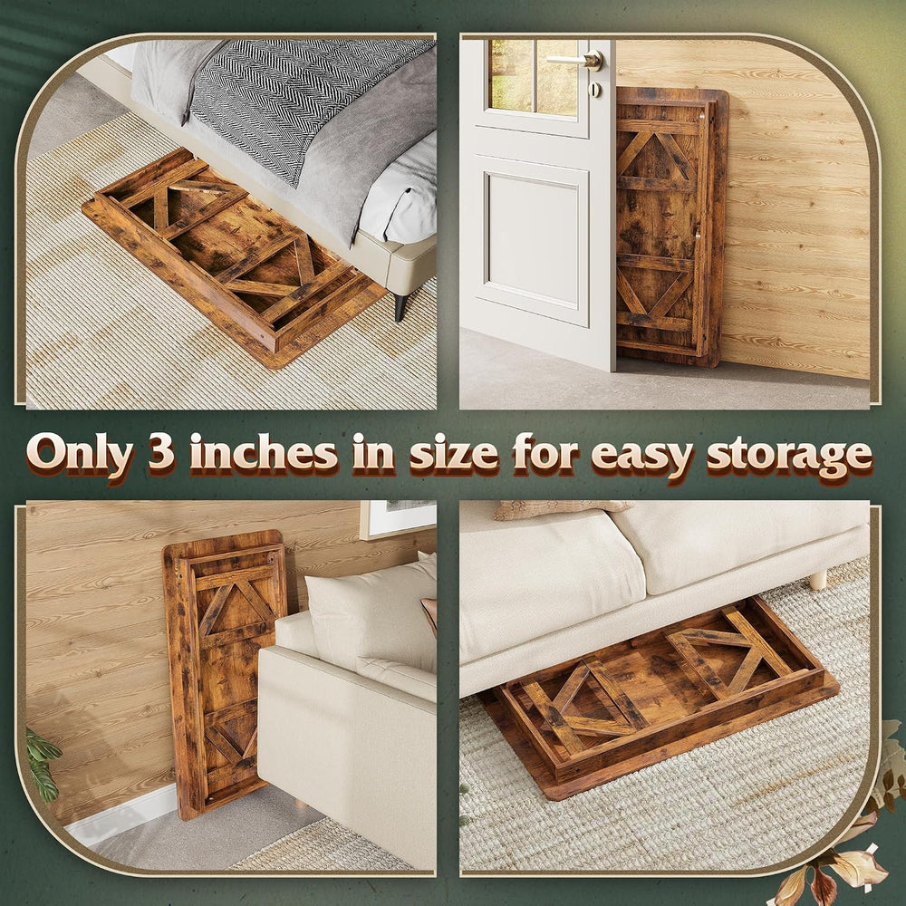 WLIVE Folding Coffee Table, Portable Small Coffee Table with No Assembly Need...