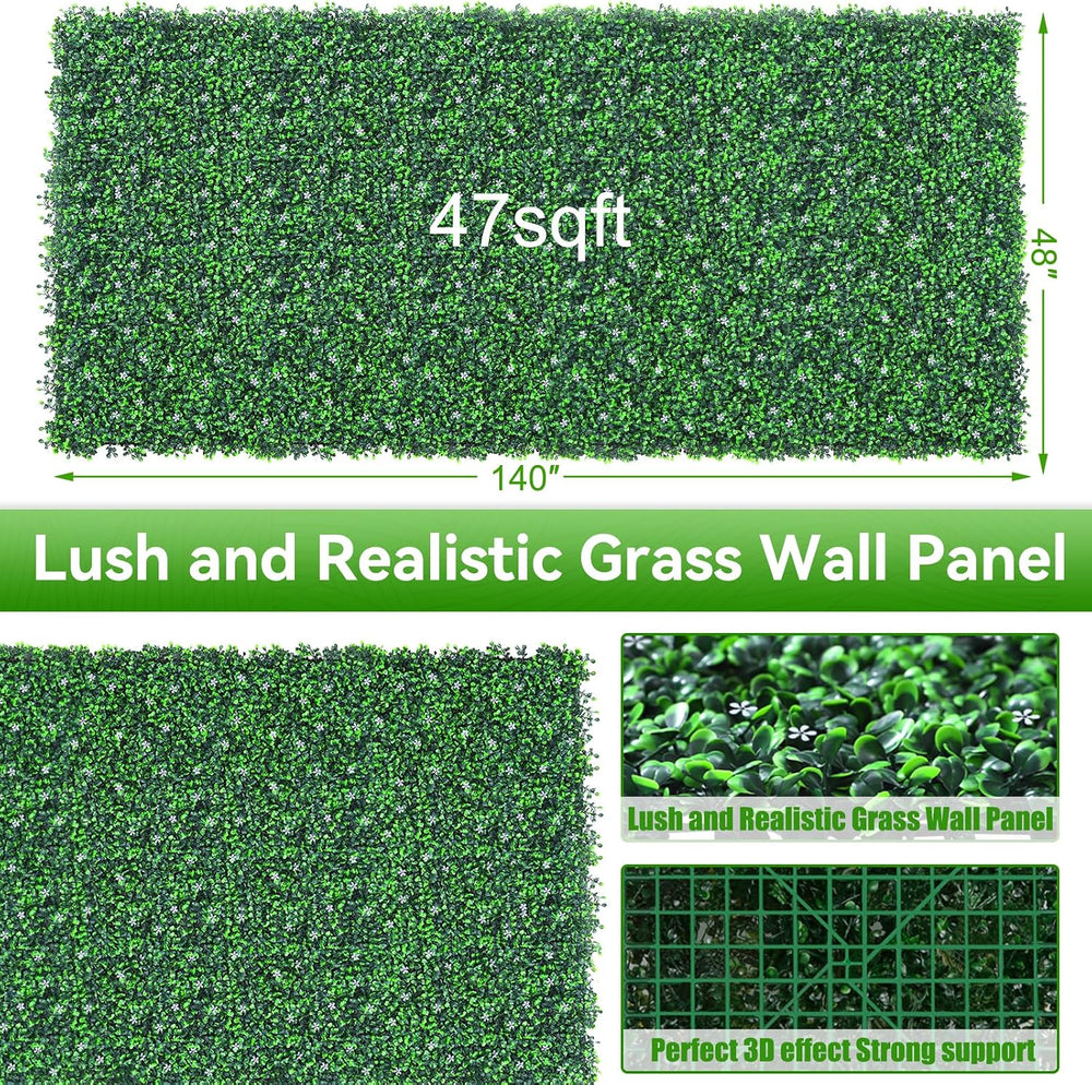 Grass Wall Panels 48"x140"(47 SQFT), Artificial Grass Backdrop