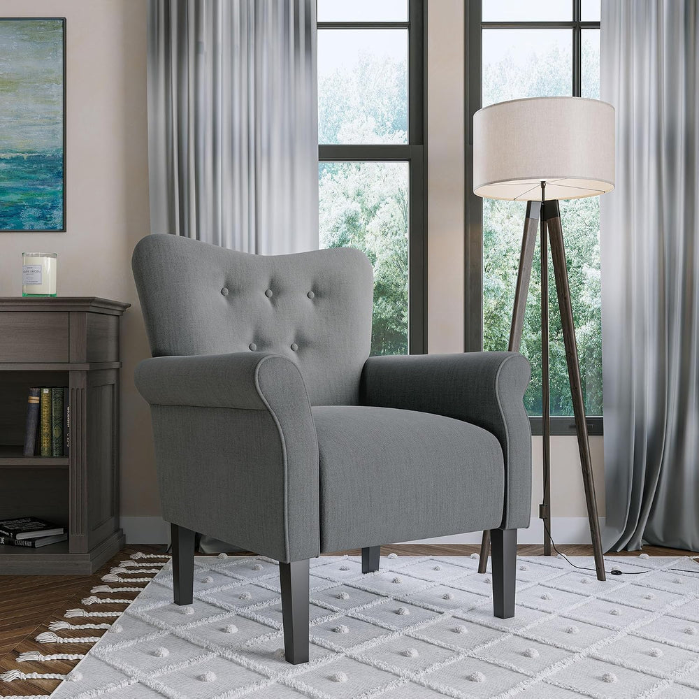BELLEZE Modern Accent Chair, High Back Armchair, Upholstered Wingback Side Ch...