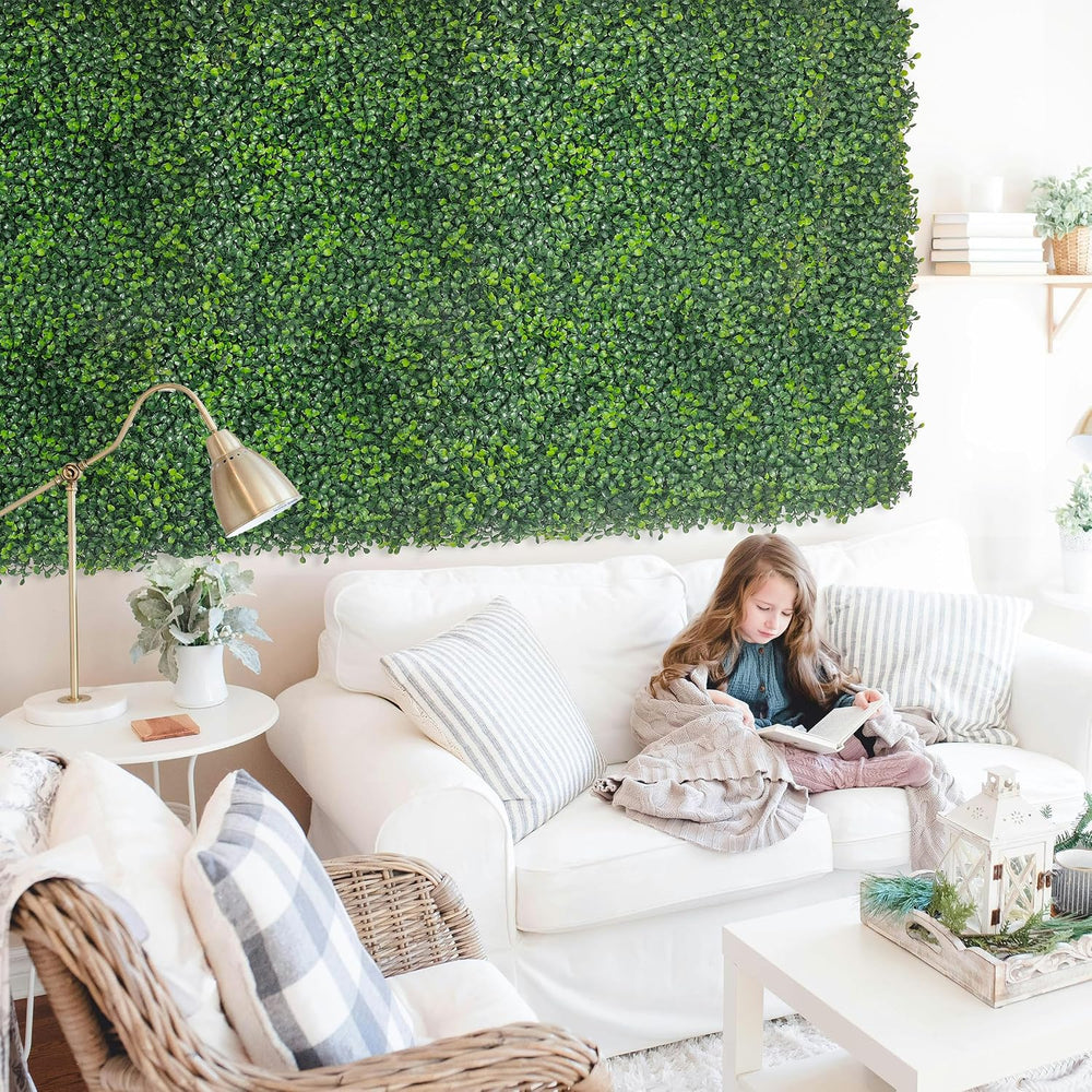 20"x 20"(8P), UV-Protected Artificial Boxwood Panels, 4-Layer Leaf