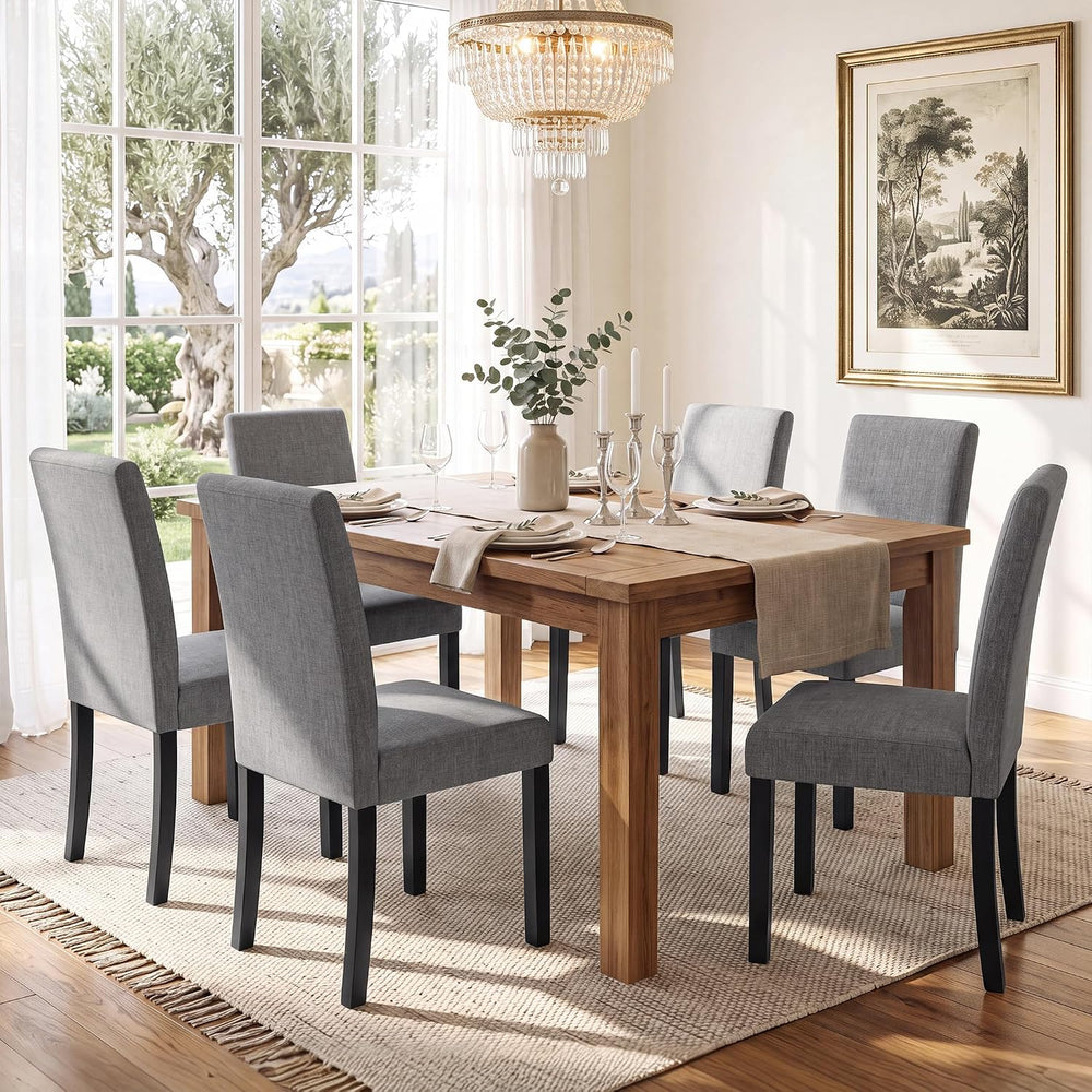 LSSPAID Dining Chairs Set of 6, Modern Stylish Fabric Upholstered Parson Chai...