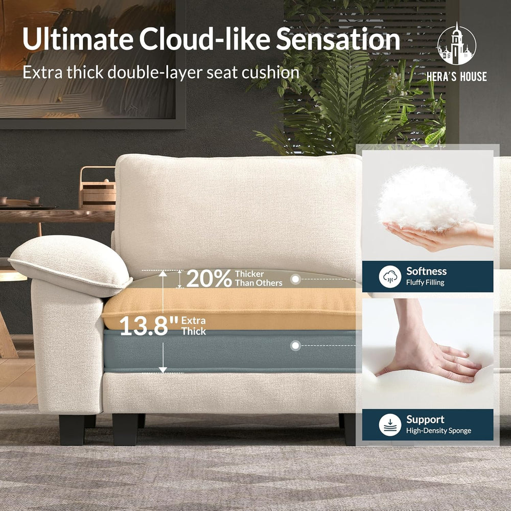 HERA'S HOUSE 2 Pieces Modular Loveseat Couch & 3-Seat Sectional Sofa Set