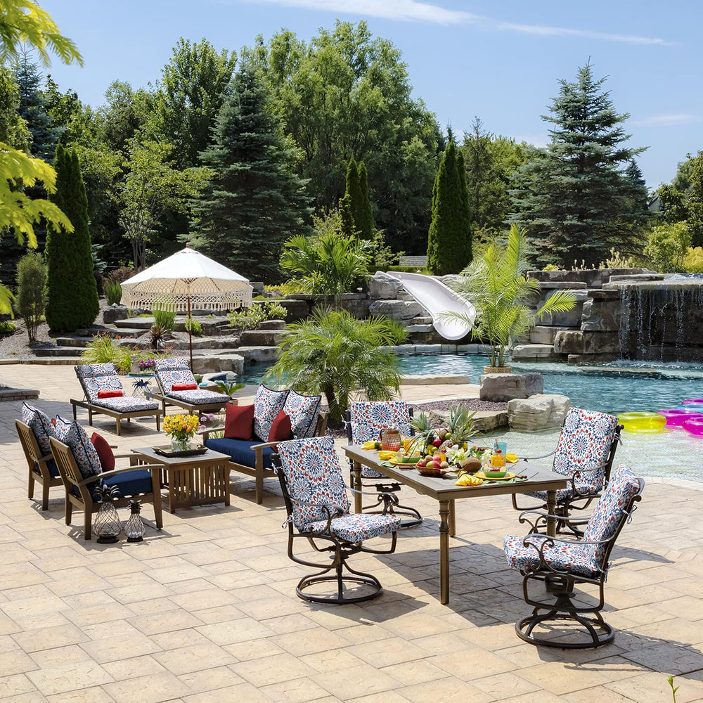 Arden Selections Outdoor Deep Seat Cushion Set, 22 x 24, Water Repellent, Fad...
