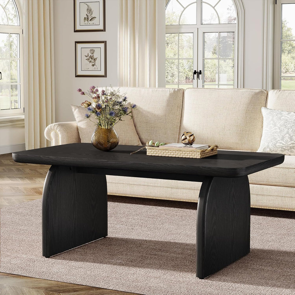 Tribesigns Rectangle Coffee Table, 47-Inch Wood Rectangular Living Room Table...