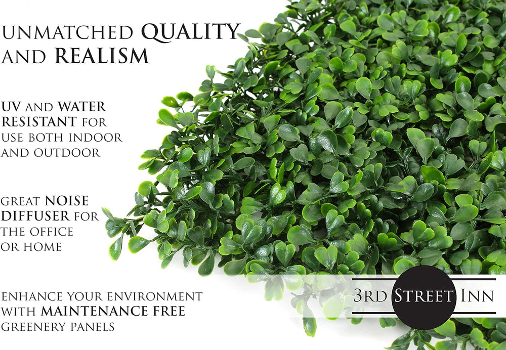 3rd Street Inn Artificial Greenery Wall Panels for Privacy - 20x20 4-Pack