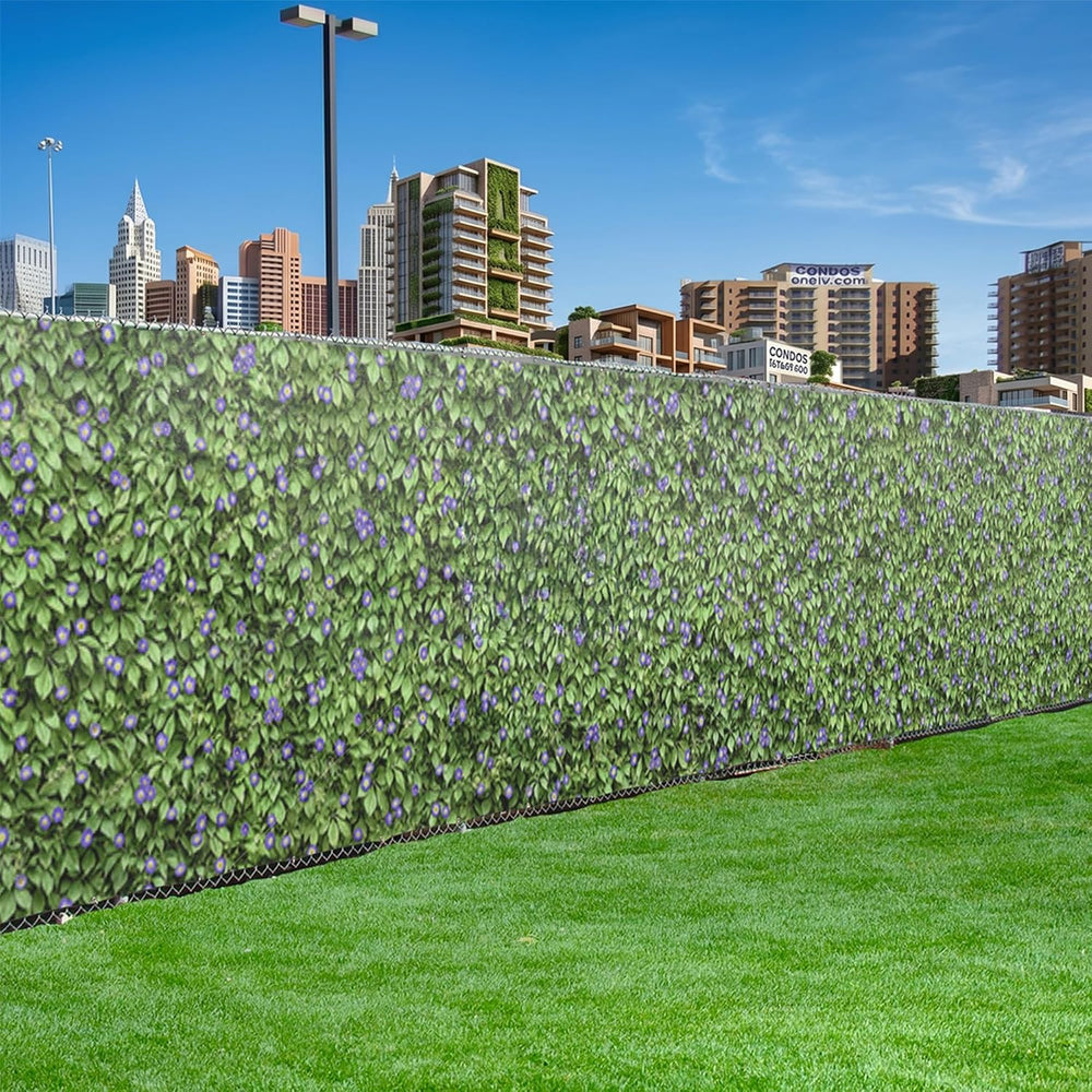 FenceScreen 211 Series Scenic Designer Fence Screen (Morning Glory Purple)