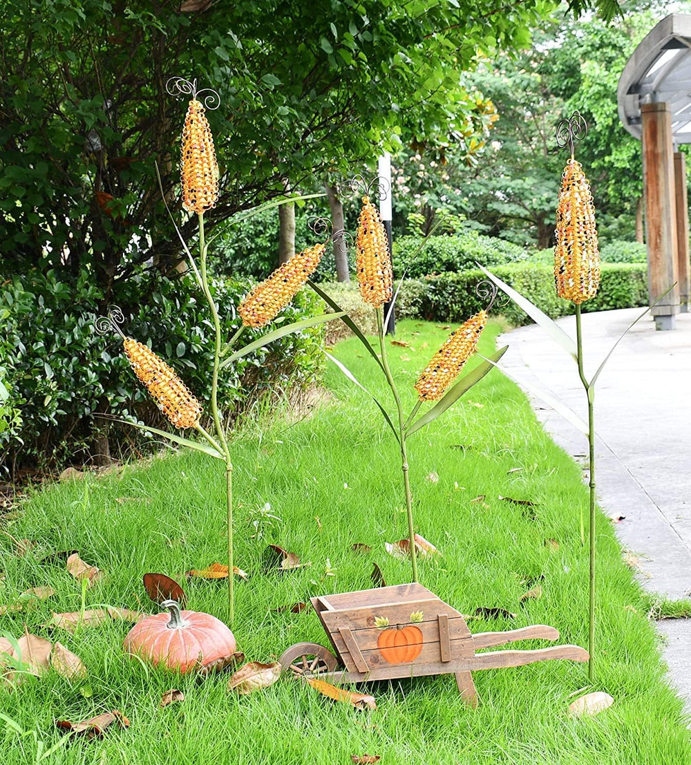 Corn Stalks Garden Stake Outdoor Fall Decor
