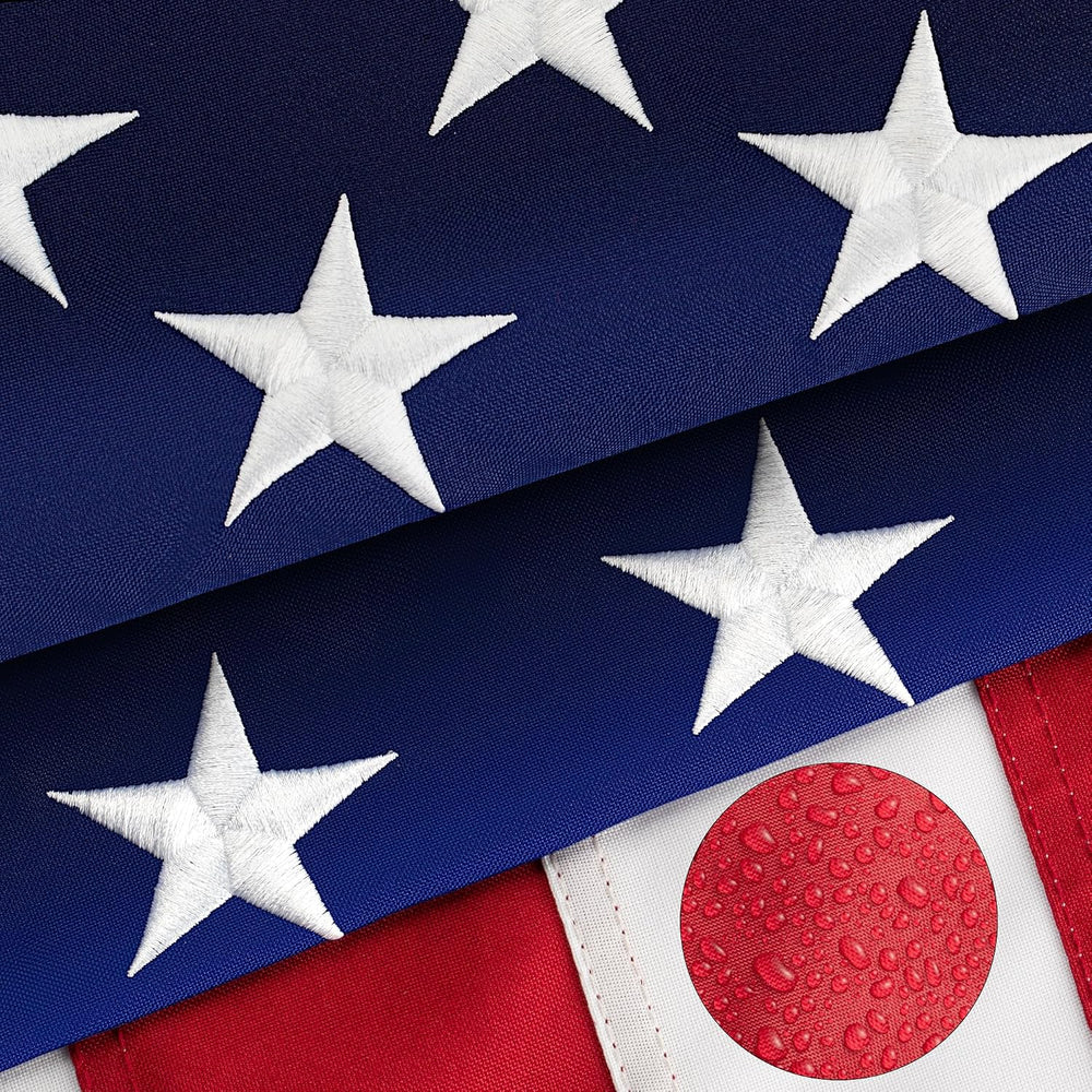 High Wind American Flag Outdoor 8x12 Ft, Long Lasting US Flags for Outside