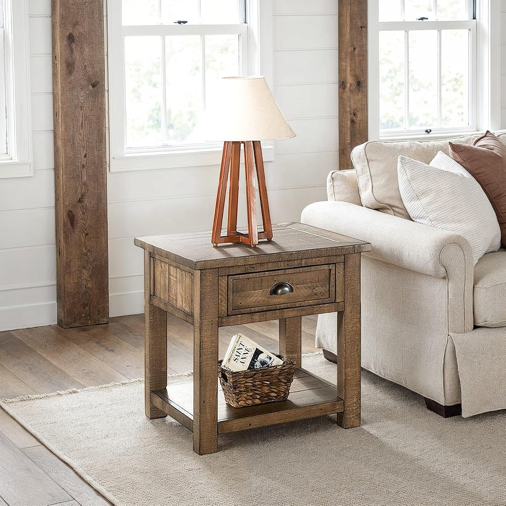 Martin Svensson Home Monterey Solid Wood End Table, Reclaimed Natural