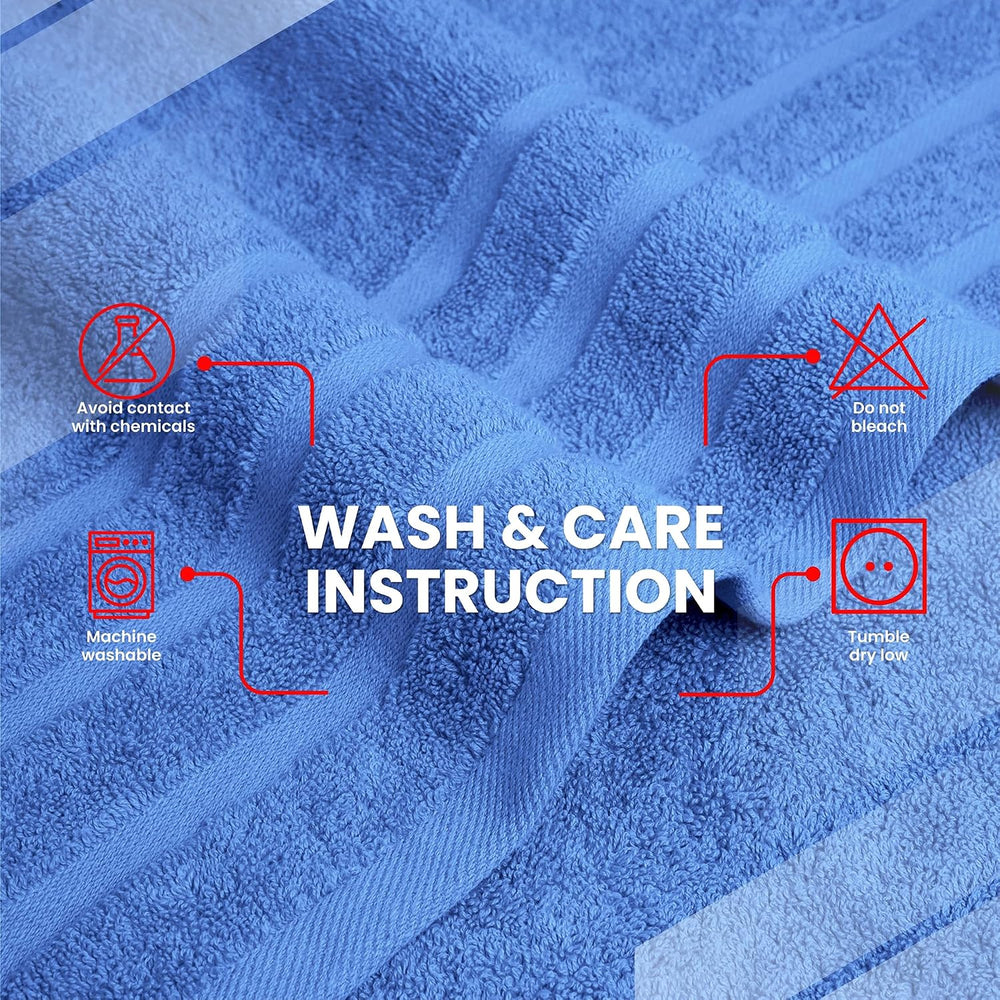Infinitee Xclusives 100% Ring-Spun Cotton Bath Towels for Bathroom - Pack 2