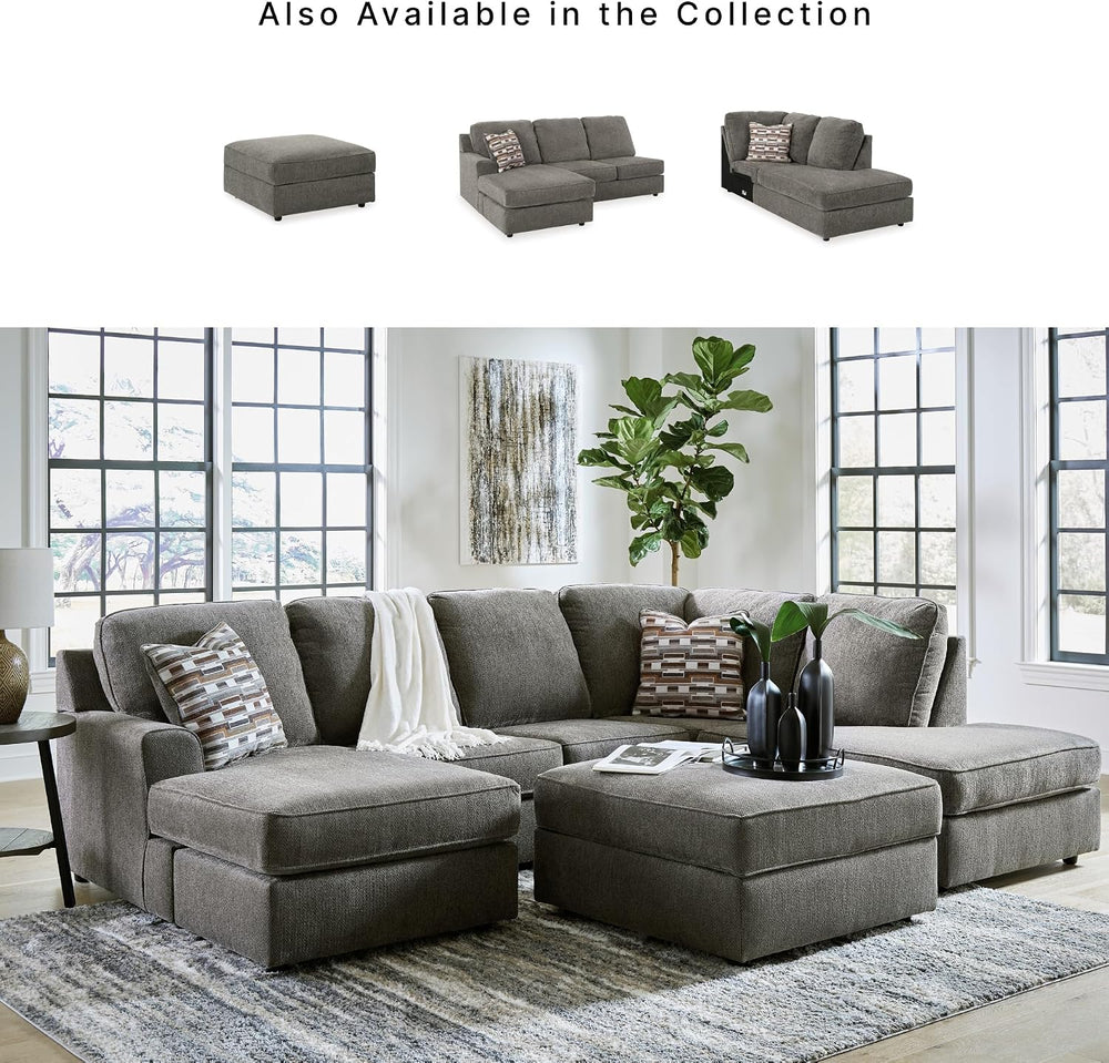 Signature Design by Ashley Putty Grey Ottoman with Storage