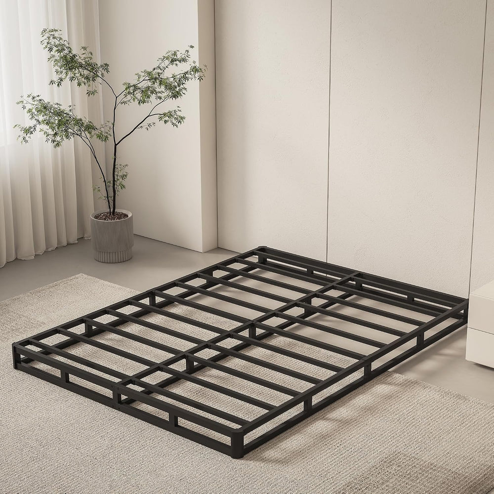 King Box Spring Bed Base, 5 Inch Low Profile, 3000 LBS Heavy Duty Metal Mattr...