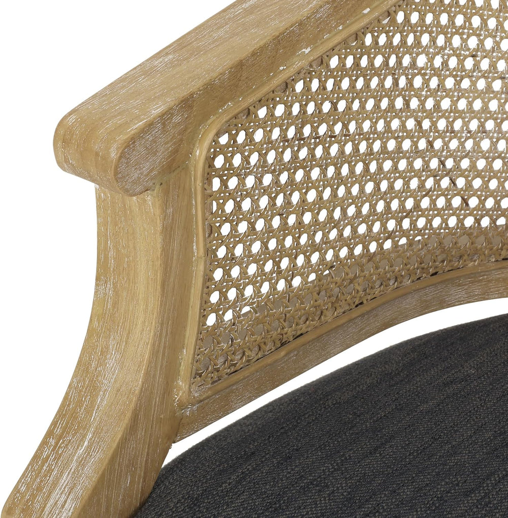 Mid Century Accent Chair, Armchair with Curved Backrest and Upholstered, Read...