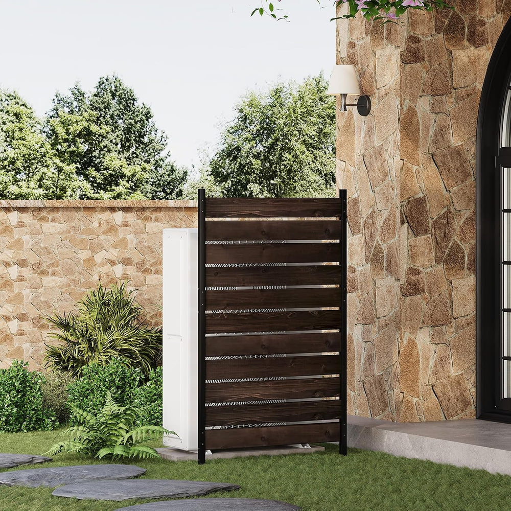Privacy Fence Screen Outdoor Freestanding Decorative Patio Air Conditioner Fe...