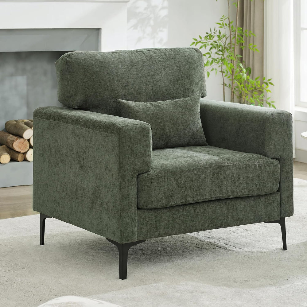 Oversized Accent Chair Armchair with Metal Legs