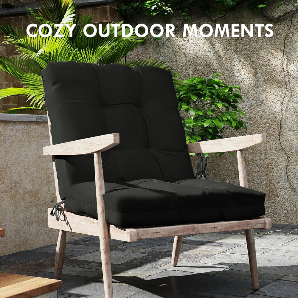 Outdoor High Back Chair Cushions 42"x 21" x 4", Waterproof Pat...