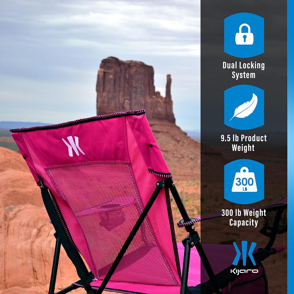 Kijaro Dual Lock Portable Camping Chairs - Enjoy the Outdoors with a Versatil...