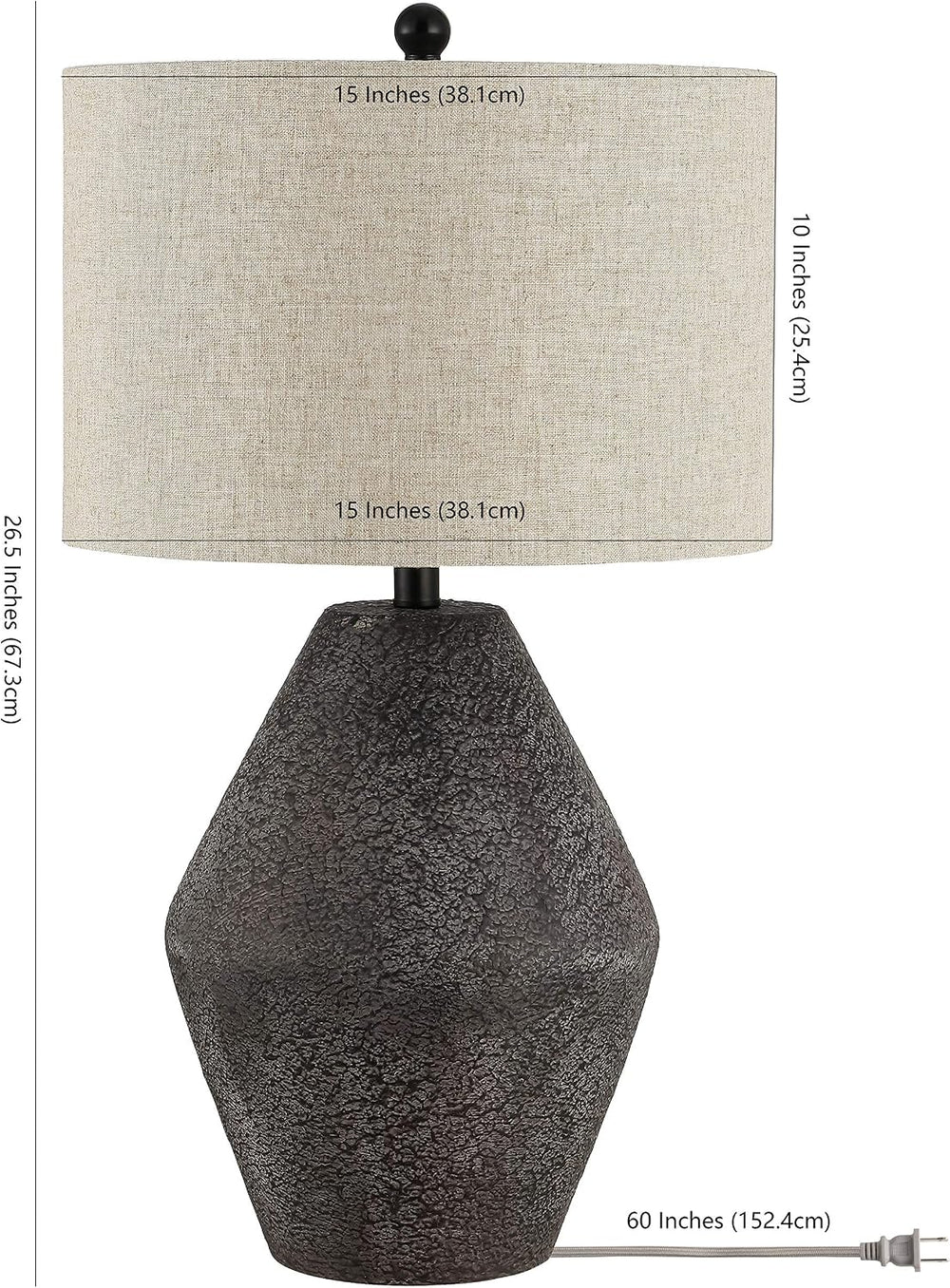 SAFAVIEH Ersta Table Lamp, 26.5" Modern Brown TBL4367A