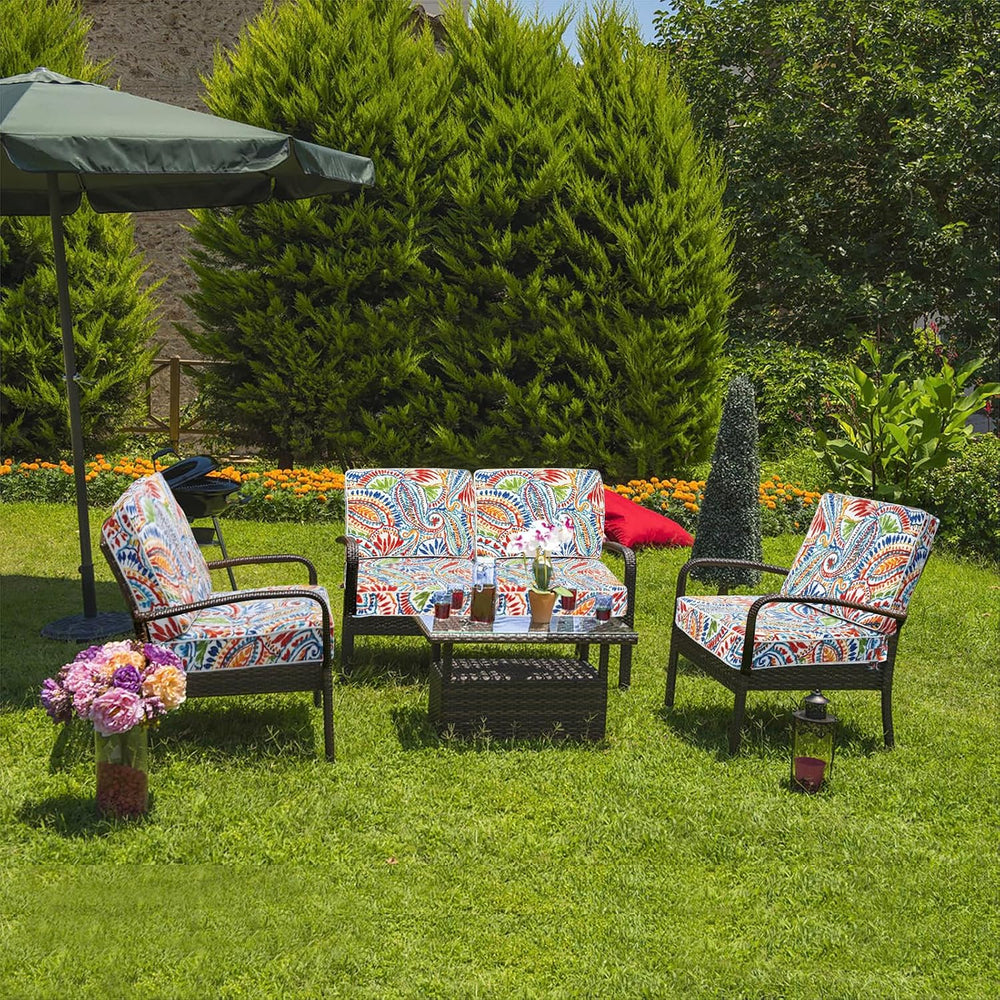 JMGBird Outdoor Chair Cushions Set of 2, Water Resistant Seat Cushions 22 x 2...