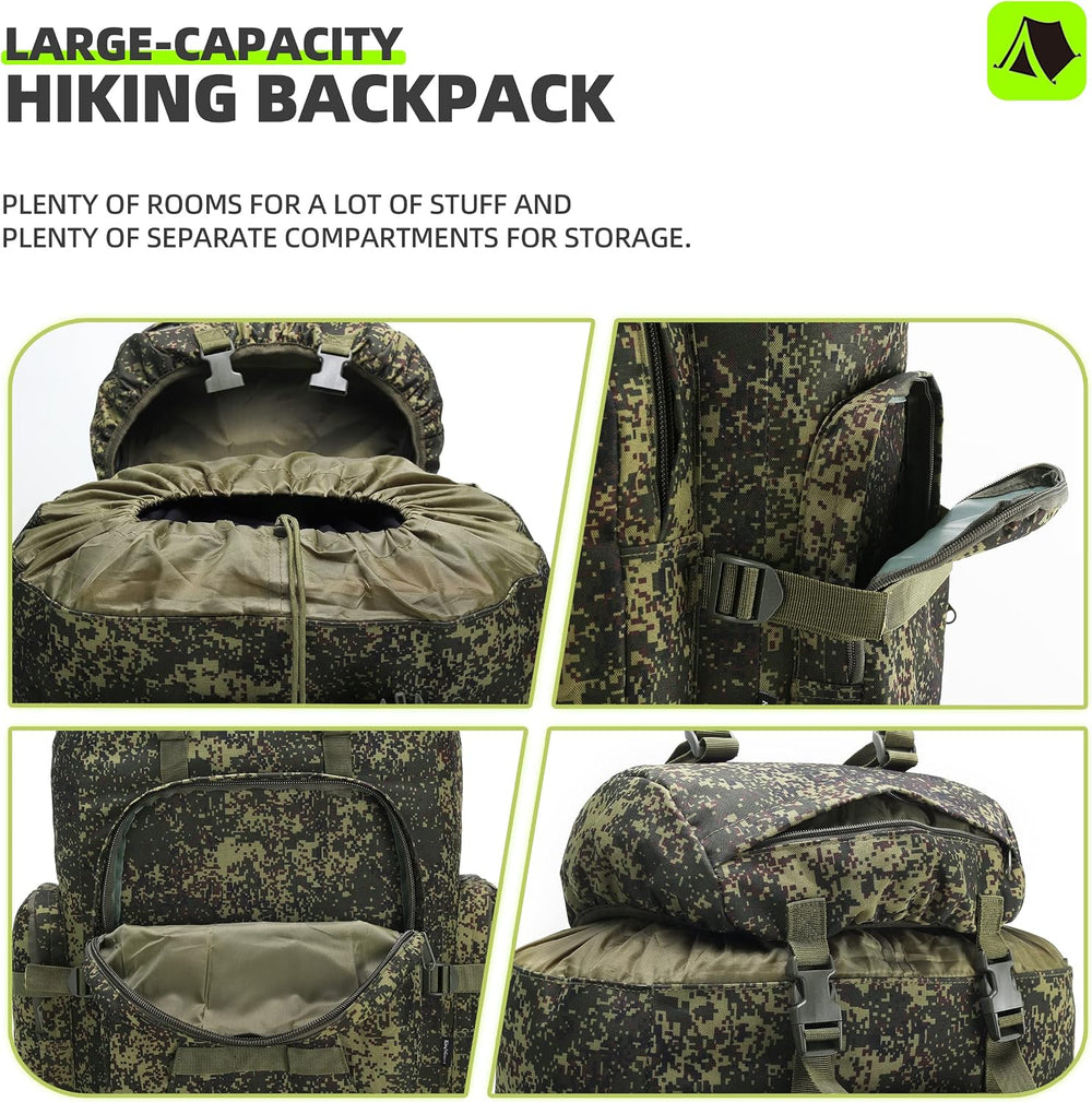 King'sGuard 100L Camping Hiking Backpack Molle Rucksack Military Camping ...