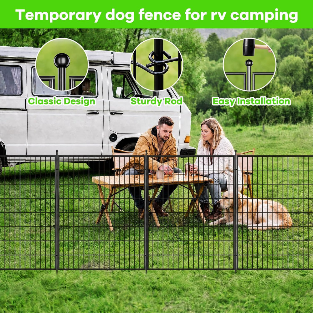 Garvee Garden Fence, 40in(H) x 23.6ft 10 Pack Garden Fencing Animal Barrier